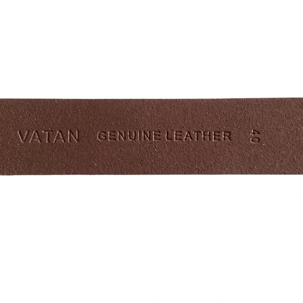 Men's Brown Leather Belt Vatan Handmade New with Tags in Box Size 40 Nice Gift